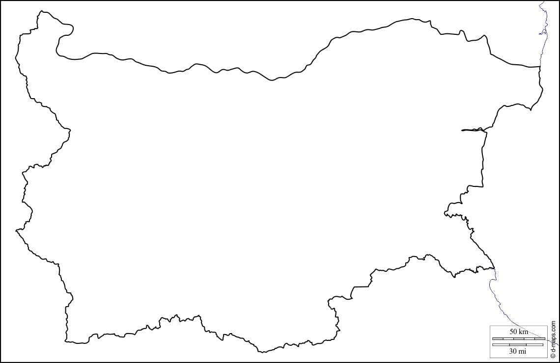 térkép Bulgária térkép vázlat
