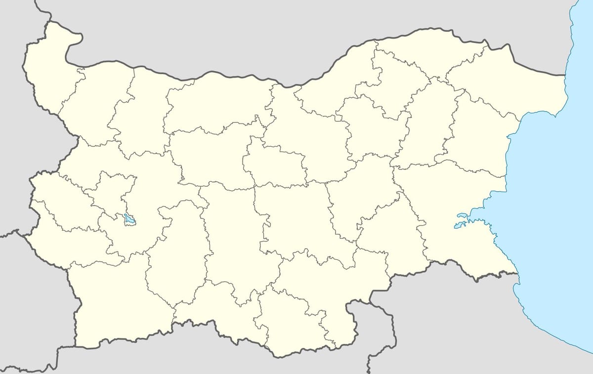 térkép Bulgária térkép vektor