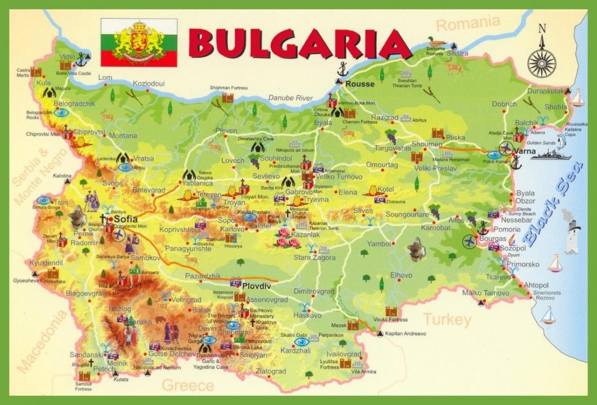 Bulgária városnézés térkép