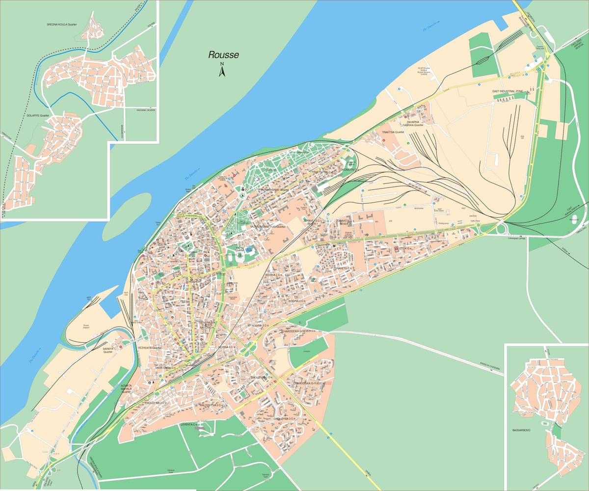 rousse Bulgária térkép