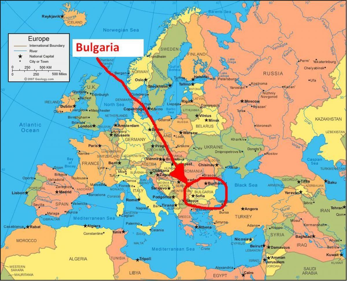 térkép Bulgária környező országokban