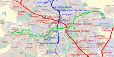 Térkép Bulgária metró