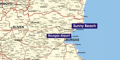 Bulgária tengerpart térkép