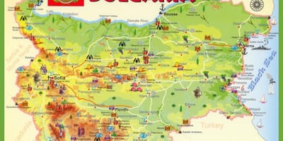 Bulgária városnézés térkép