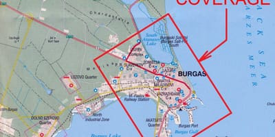 Térkép burgasz, Bulgária