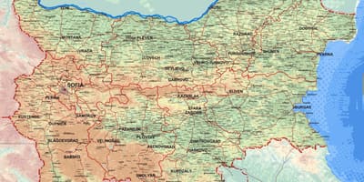 Térkép részletes térkép Bulgária
