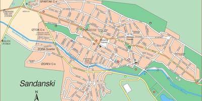 Térkép sandanski Bulgária